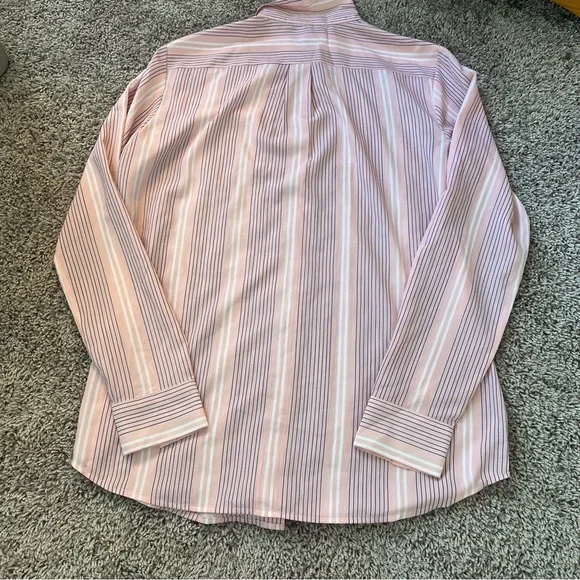 {Banana Republic} Pink and Blue Striped Button Down Shirt - Picture 7 of 7